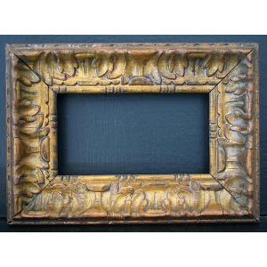 CADRE Art Nouveau doré début XX ème Feuillure 14 x 8,5 cm format miniature FRAME Ref C1294
