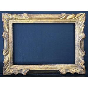 CADRE bois doré début du XX ème siècle Feuillure 24 x 16 cm format pour tableau 2P FRAME Ref C