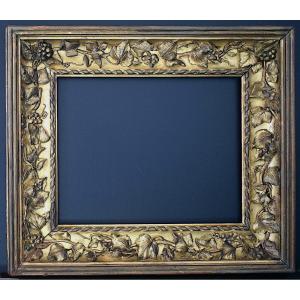 CADRE XIX ème siècle décor aux raisins Art Nouveau Feuillure 42 x 34 cm FRAME Ref C1299