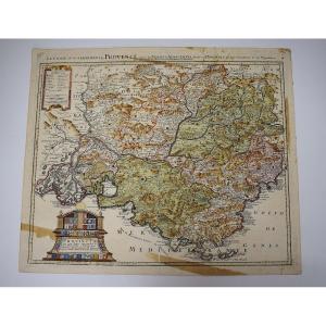 Delisle Engraving, 18th Century, Map Of The County And Government Of Provence, Refm1189
