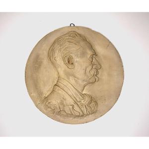 François Régis Chaumartin Plaster Medallion Self-portrait By The Artist Ref1218