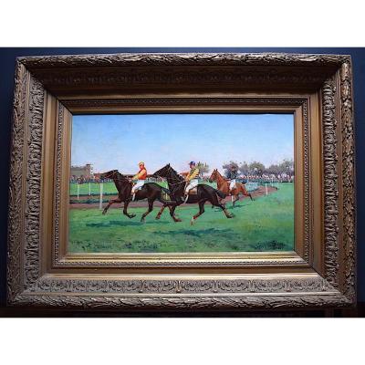 Armand Durbec Chevaux Jockey Courses Hippiques Equitation Sign&eacute; XIX XX RT125