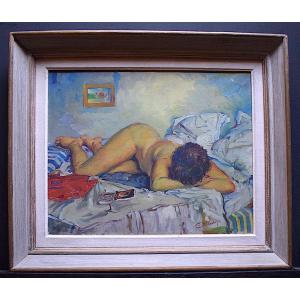 Roger Allain Signed Naked Woman Lying In A Lying Nude Book XX Rt396