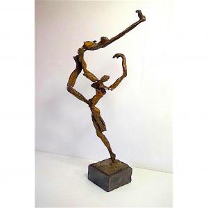 Bronze Art Moderne DENIS  CHETBOUNE  Danseurs Sign&eacute;  Pi&egrave;ces Unique  num&eacute;rot&eacute; 1/1  ref258