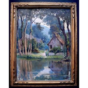 Pierre Roblin Impressionist Landscape XIX XX Rt457