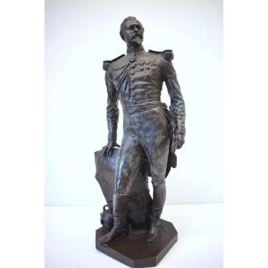Sculpture en Bronze du G&eacute;n&eacute;ral Colson par Laurent Marqueste Militaire Guerre 1870   Ref 372