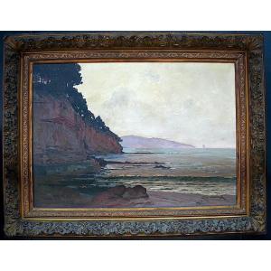 Eugène De Barberiis Marine Landscape Provence Marseille Toulon Cote d'Azur Provençal XIX R581 *