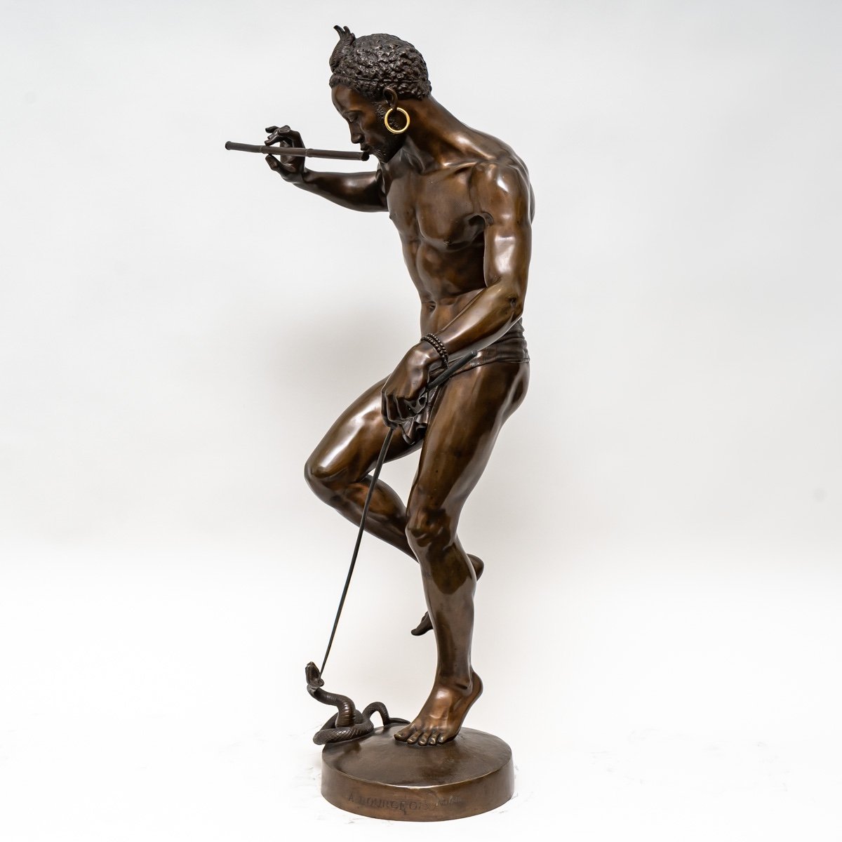 Le Charmeur De Serpent Par Charles-arthur Bourgeois, Circa 1870-photo-4