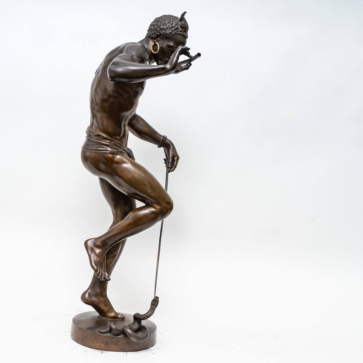 Le Charmeur De Serpent Par Charles-arthur Bourgeois, Circa 1870-photo-6