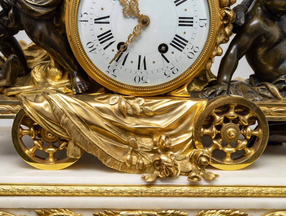 Large French Mantel Clock, Circa 1870-photo-2