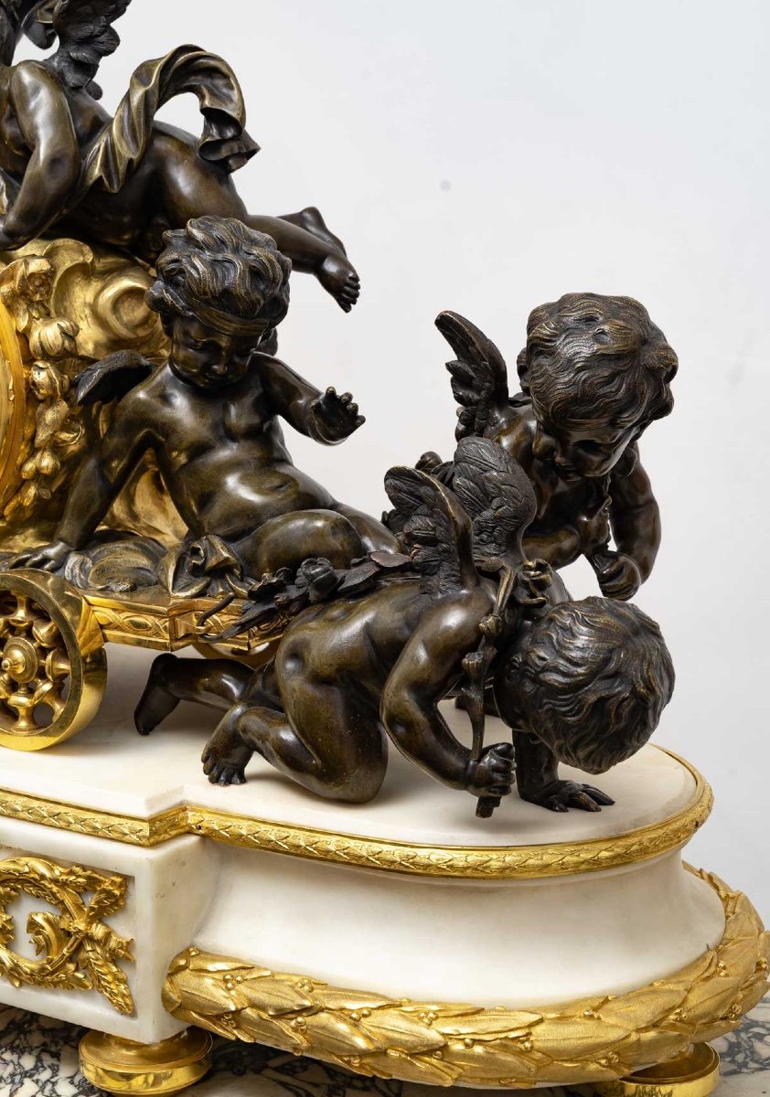 Large French Mantel Clock, Circa 1870-photo-3