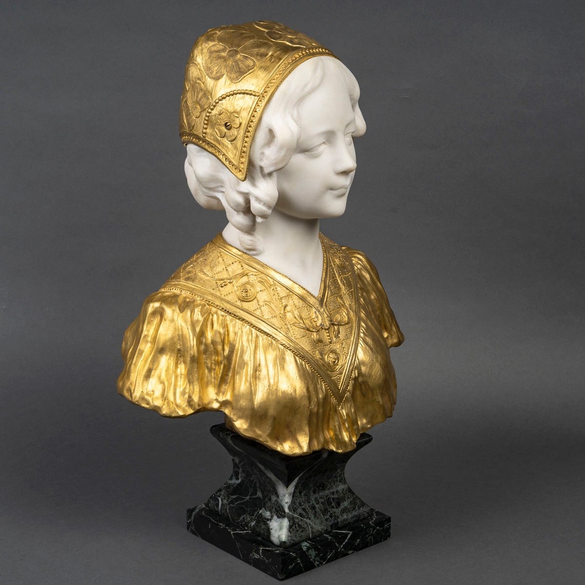 Bust Of A Young Girl By Affortunato Gory, Circa 1920