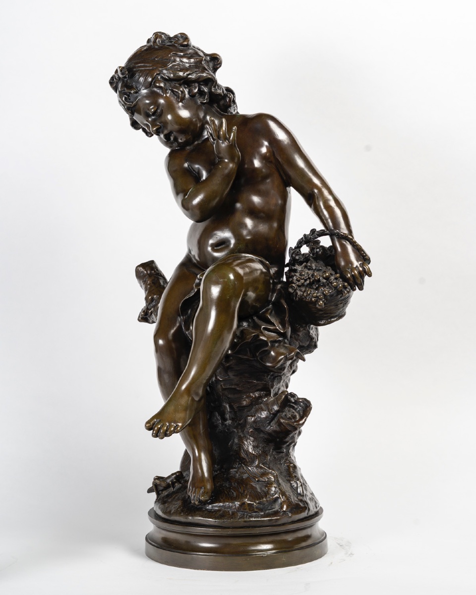Auguste Louis Mathurin Moreau (1834-1917) The Girl With The Cricket-photo-1