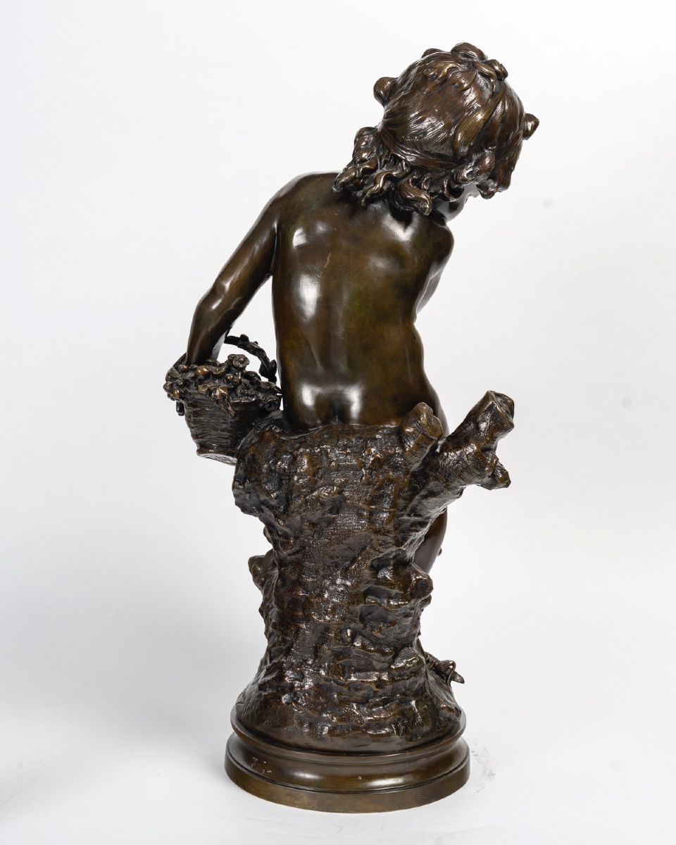 Auguste Louis Mathurin Moreau (1834-1917) The Girl With The Cricket-photo-3