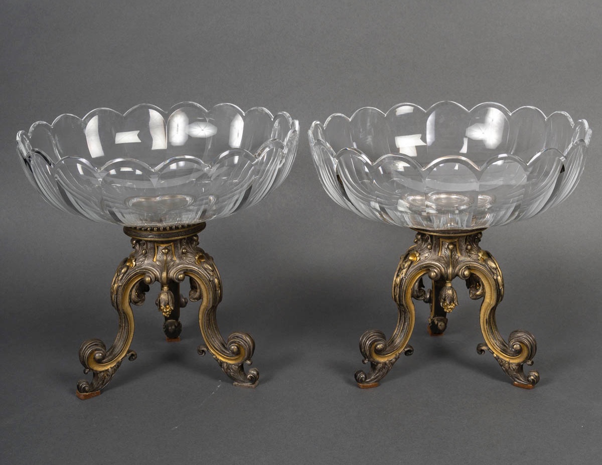 Coupes En Cristal époque Napoléon III-photo-3