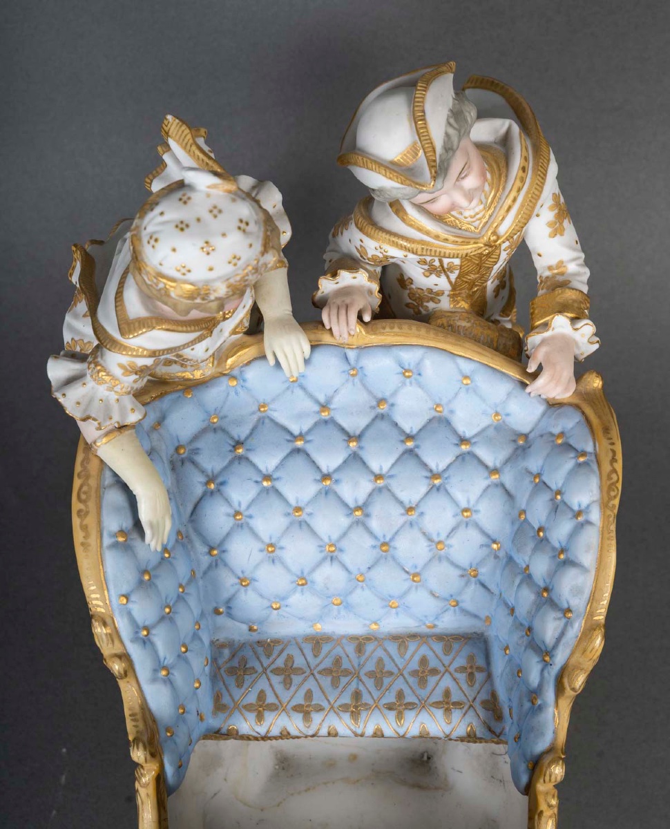 Sitzendorf Biscuit Centerpiece, Circa 1900-photo-7