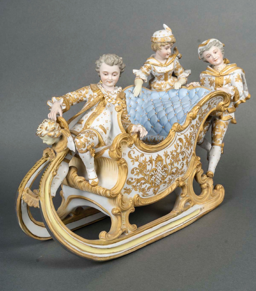 Sitzendorf Biscuit Centerpiece, Circa 1900