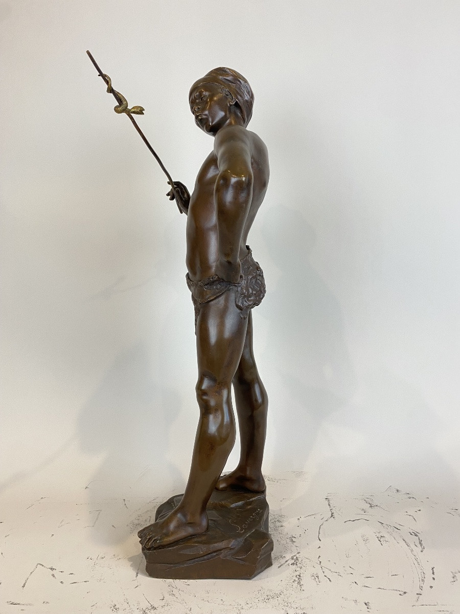 Adolphe Jean LAVERGNE (1863-1928), Le charmeur de serpent-photo-4