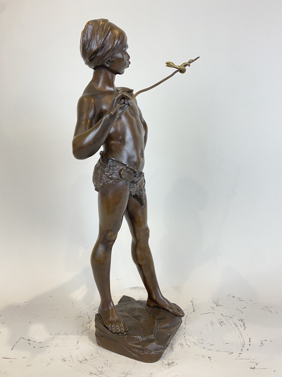 Adolphe Jean LAVERGNE (1863-1928), Le charmeur de serpent-photo-8