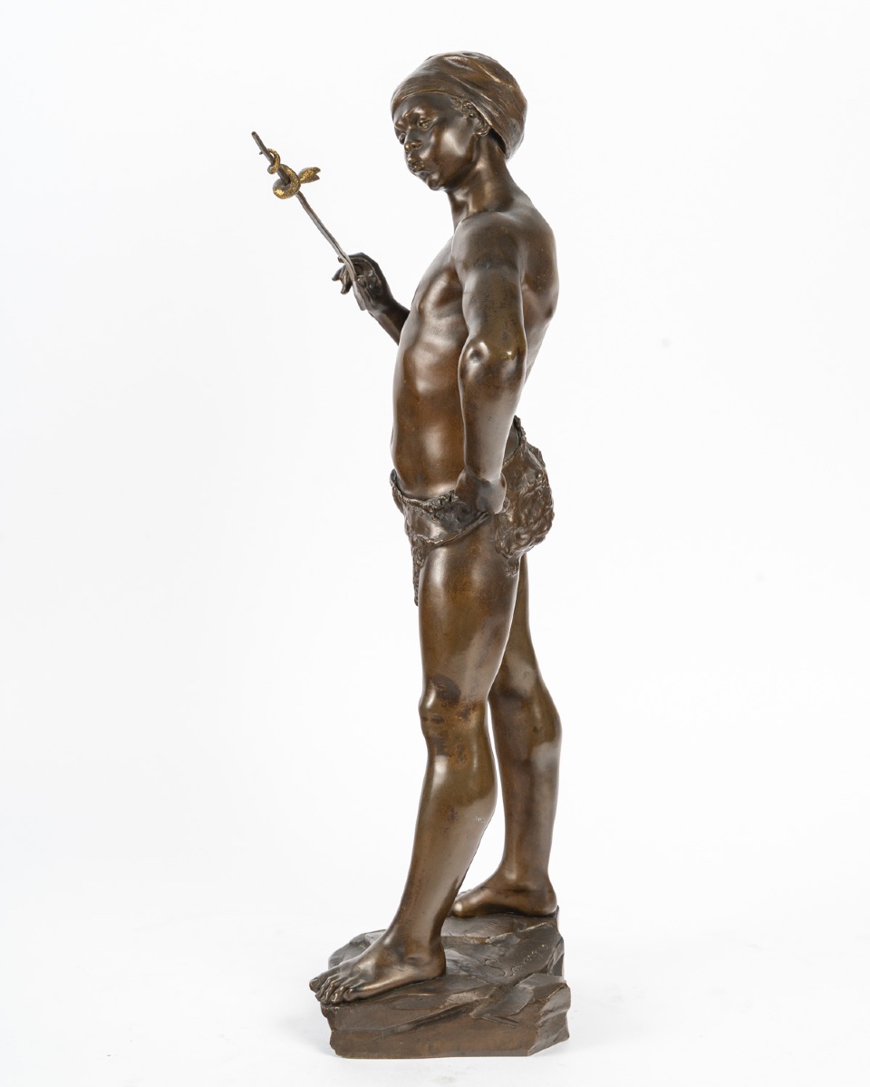 Adolphe Jean Lavergne (1863-1928), The Snake Charmer-photo-5