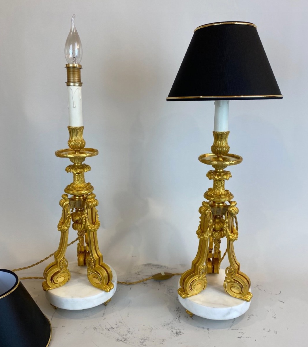 Paire De Lampes Du 19 ème Siècle-photo-3
