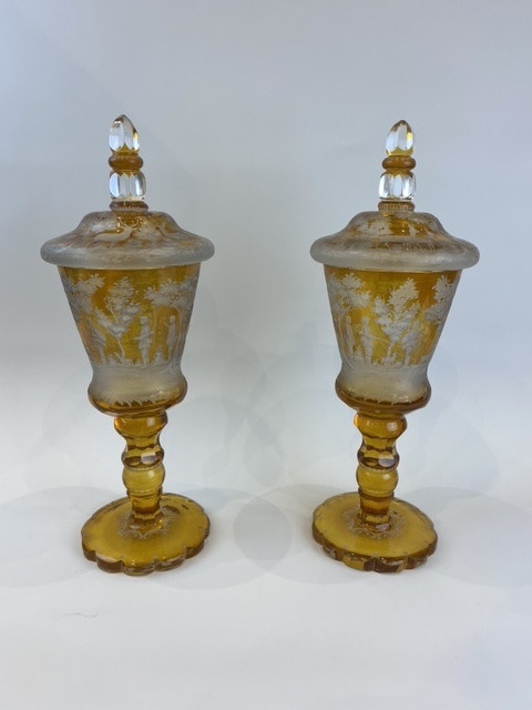 Pair Of Bohemian Vases, Circa 1880-photo-4