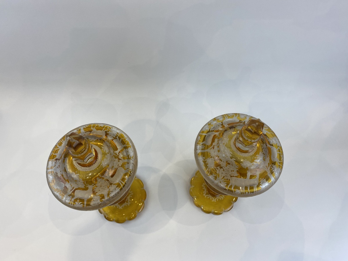 Pair Of Bohemian Vases, Circa 1880-photo-2