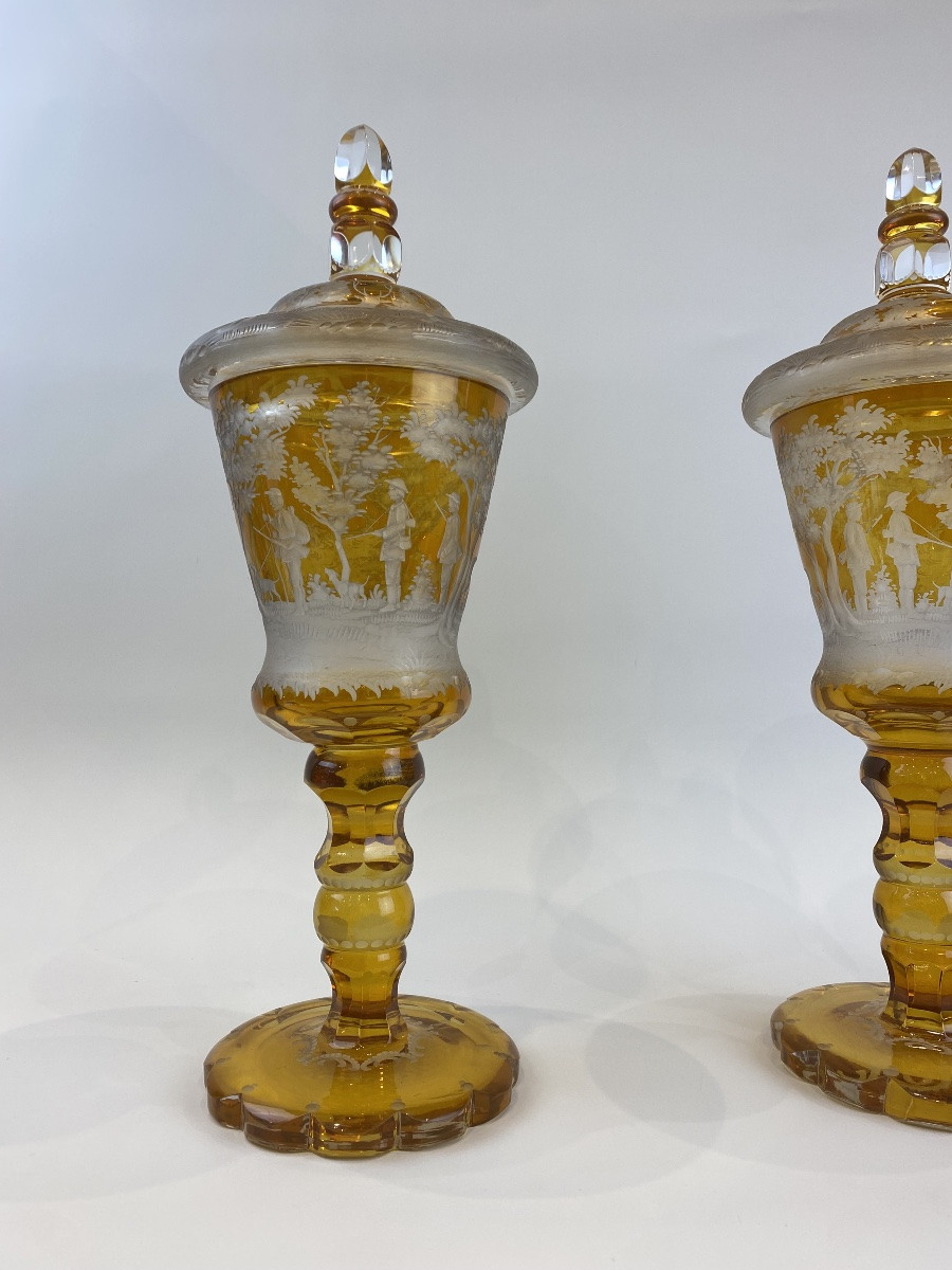 Pair Of Bohemian Vases, Circa 1880-photo-3