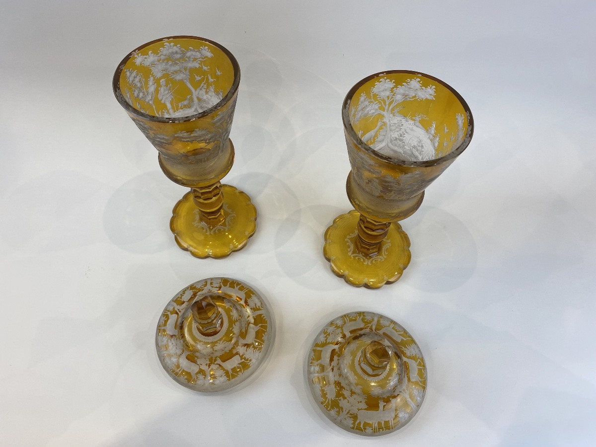 Pair Of Bohemian Vases, Circa 1880-photo-7