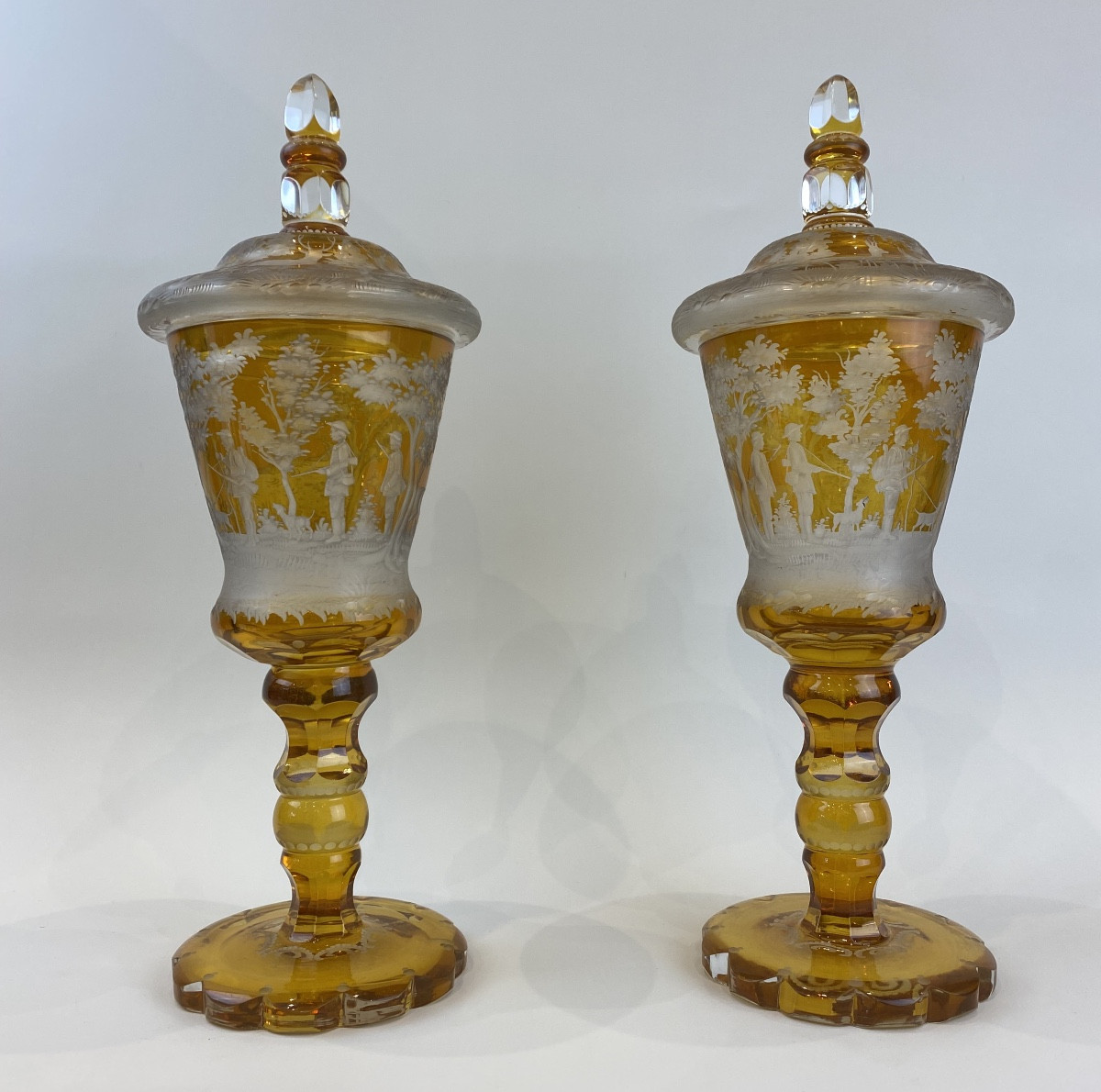 Pair Of Bohemian Vases, Circa 1880