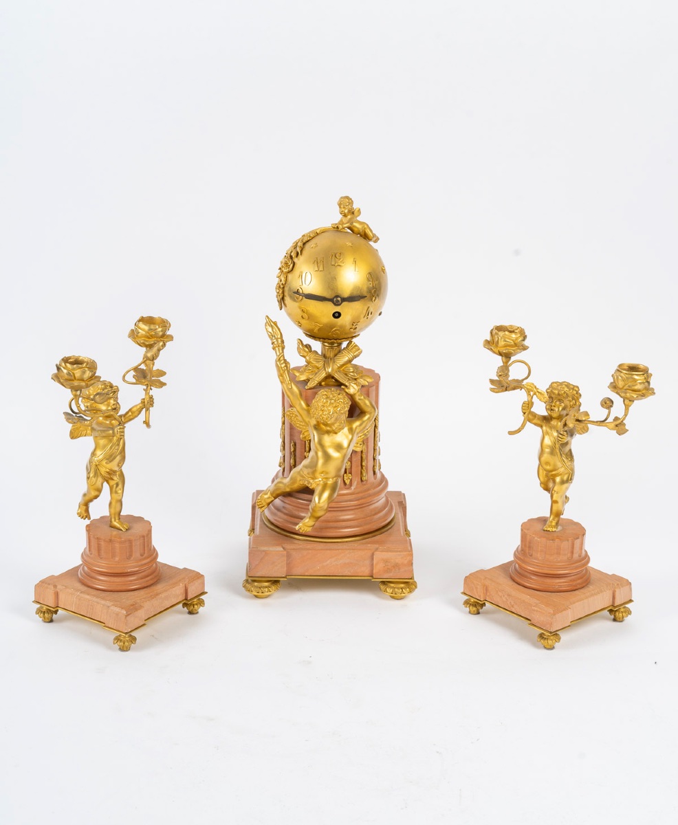 Garniture De Cheminée, Circa 1880-photo-4