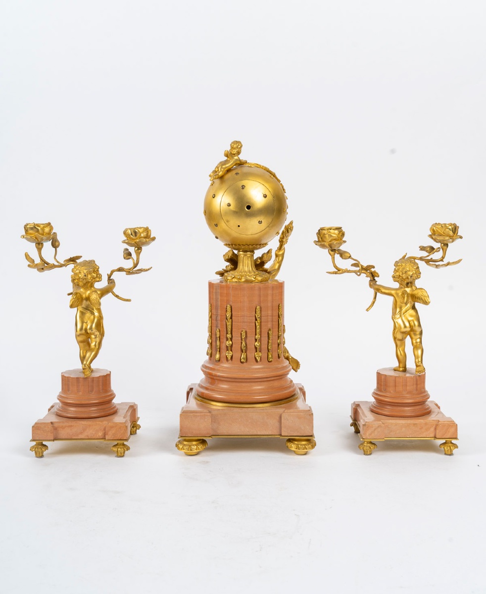 Garniture De Cheminée, Circa 1880-photo-6