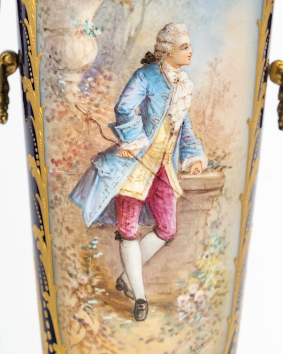 Pair Of Porcelain Vases, Circa 1846-photo-2