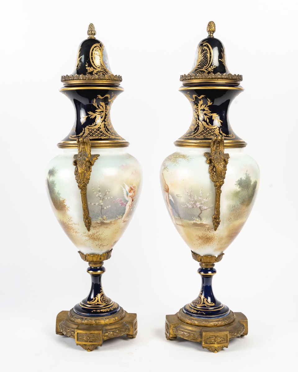 Porcelain Vases, Circa 1880-photo-2