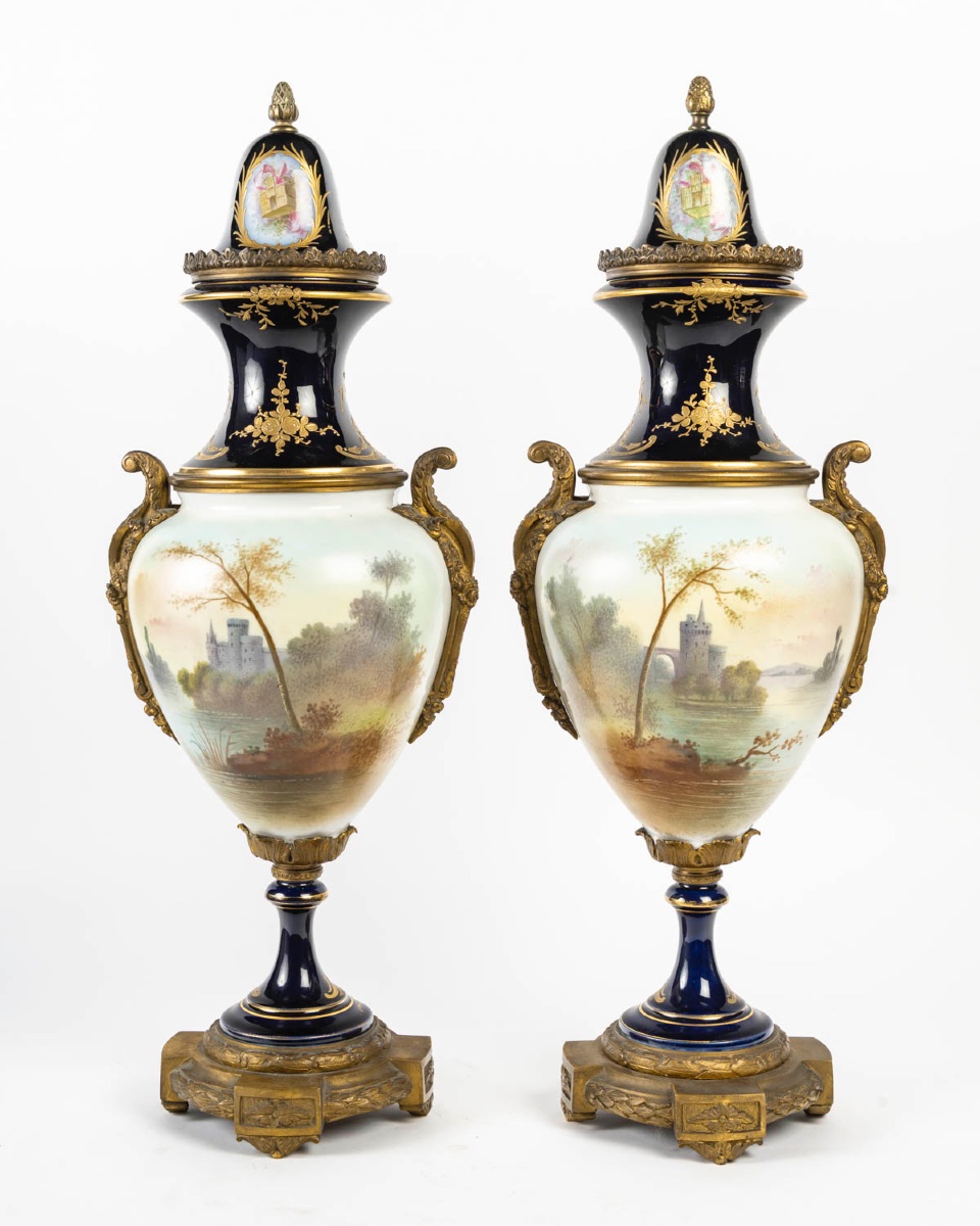 Porcelain Vases, Circa 1880-photo-3