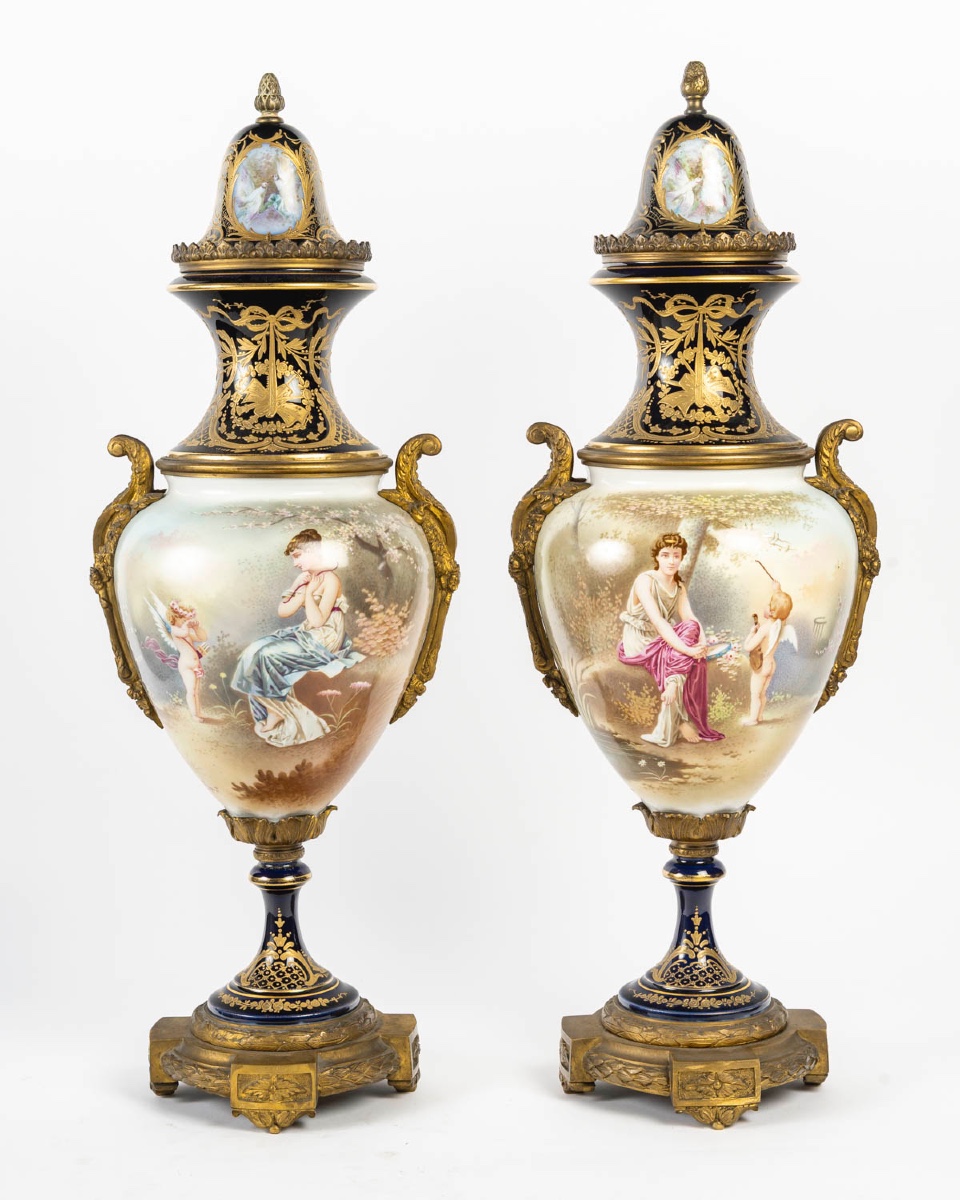 Porcelain Vases, Circa 1880