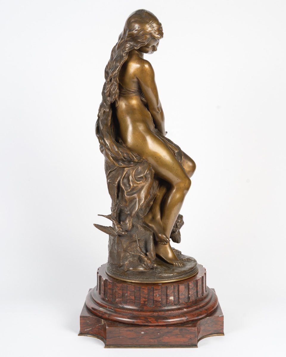 Mathurin Moreau (1822-1912)  Le Retour des hirondelles-photo-3