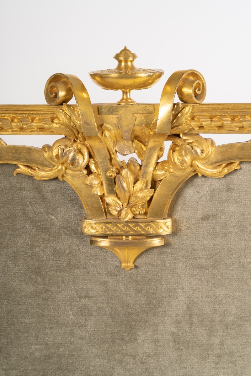 Rare Gilt Bronze Fireplace Front, Circa 1870-photo-4