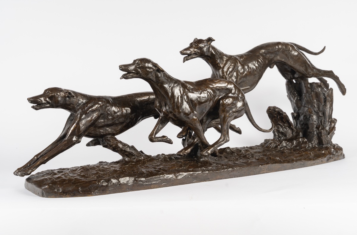 Maximilien  FIOT (1886-1953)   Course des lévriers -photo-1