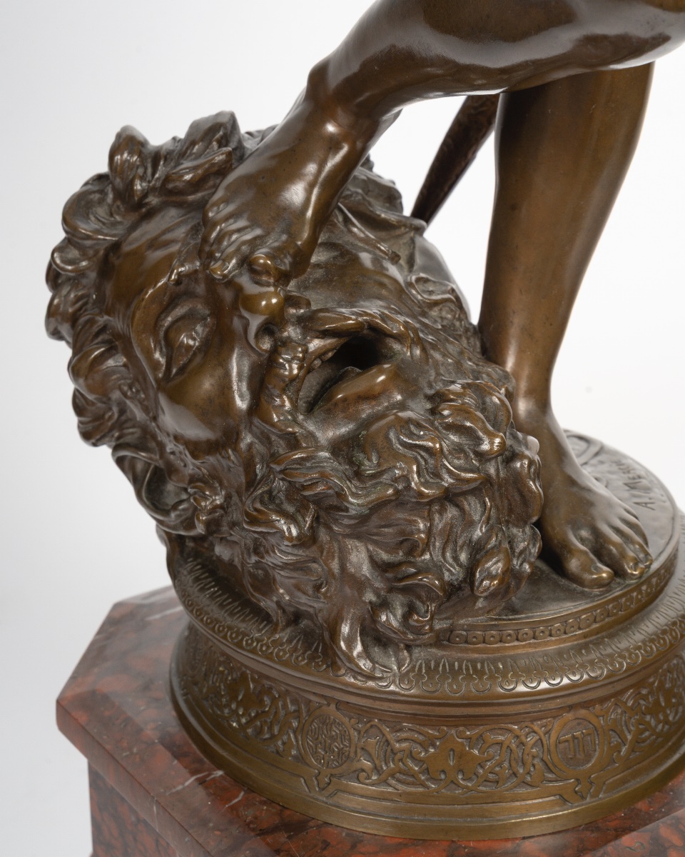 Antonin MERCIE (1845-1916)  David Vainqueur De Goliath-photo-4