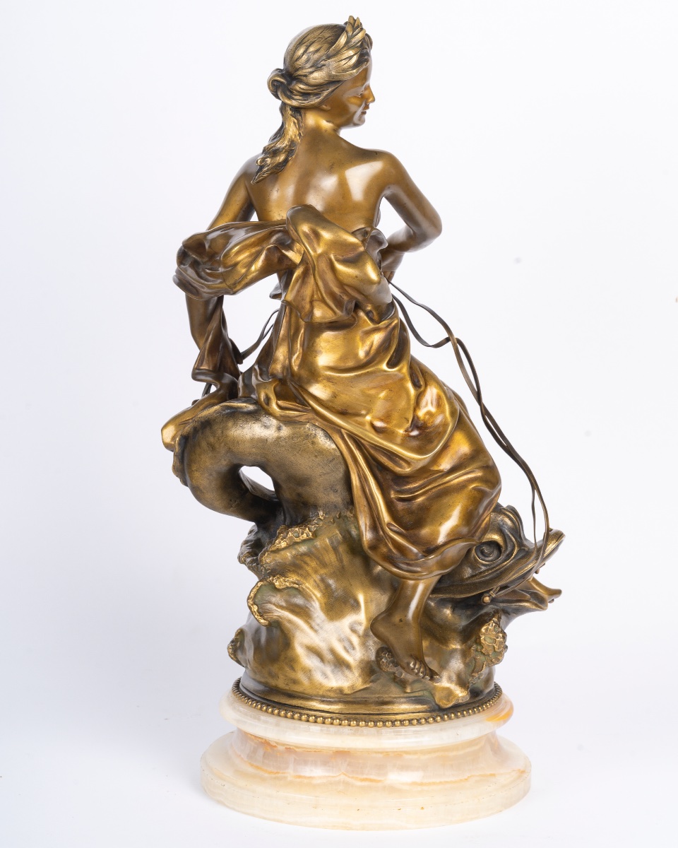 Raoul LARCHE (1860-1912)  La Néréide d'or et le dauphin-photo-3