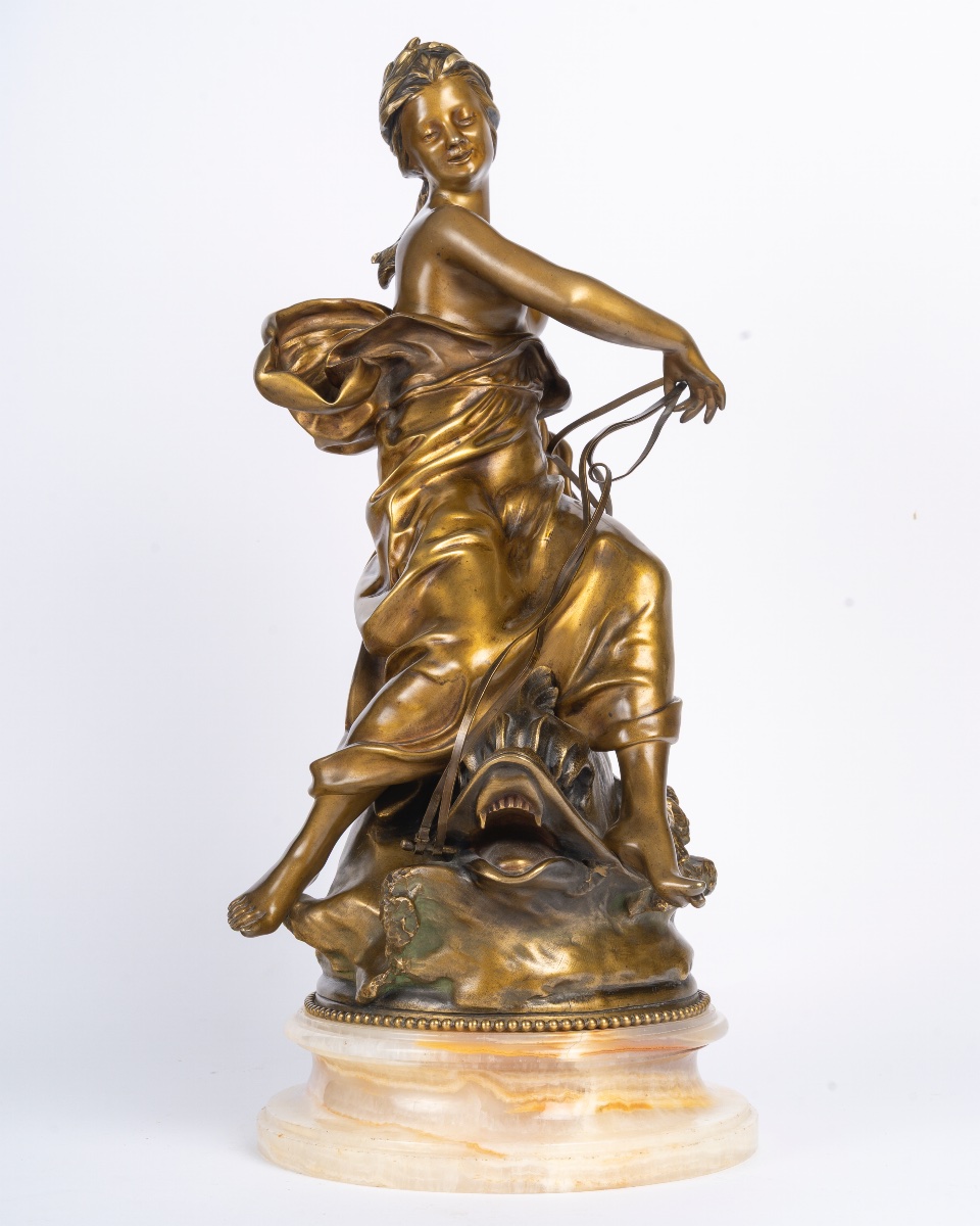 Raoul LARCHE (1860-1912)  La Néréide d'or et le dauphin-photo-5