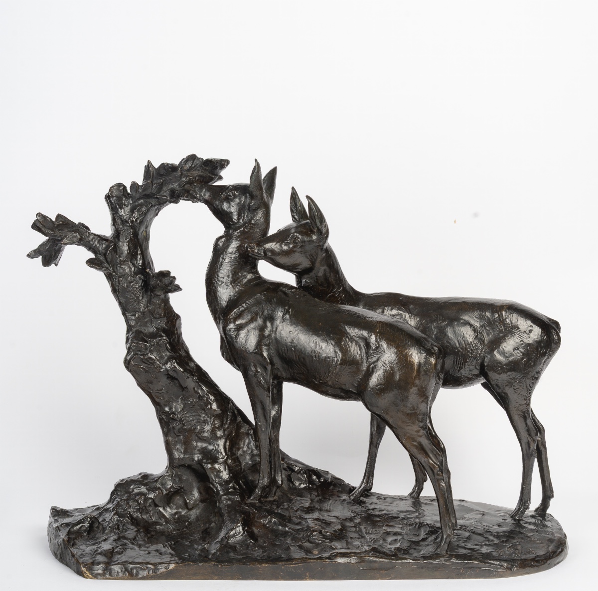 Maximilien Fiot (1886-1953) Two Does