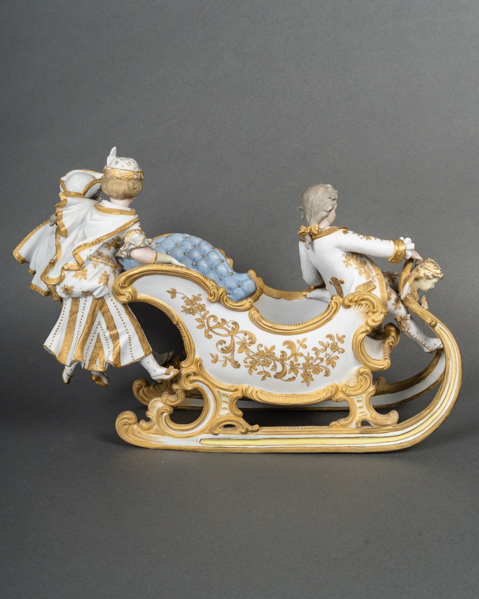 Centre de table en biscuit Sitzendorf, Circa 1900-photo-2