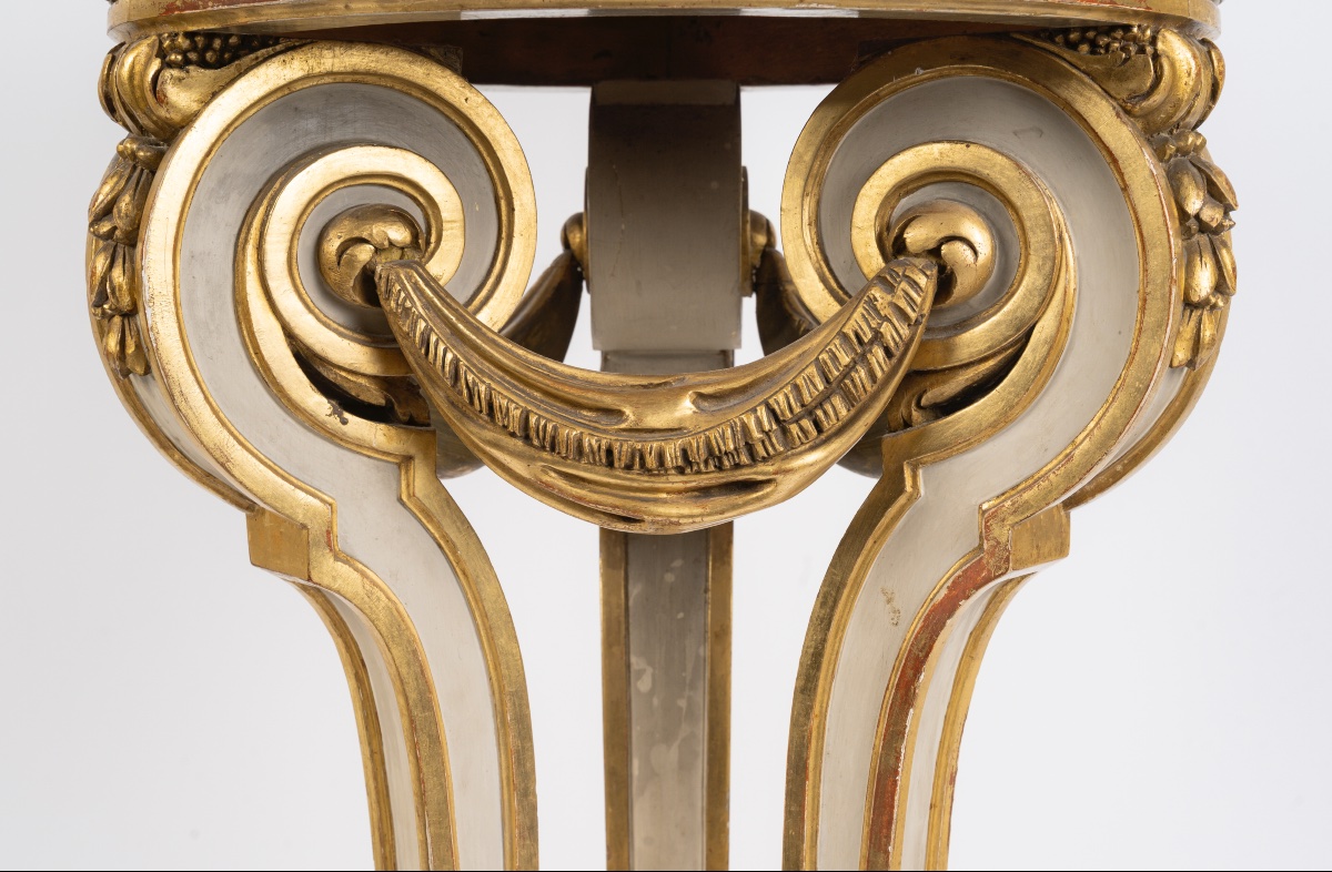 Sellette en bois sculpté, circa 1890-photo-2