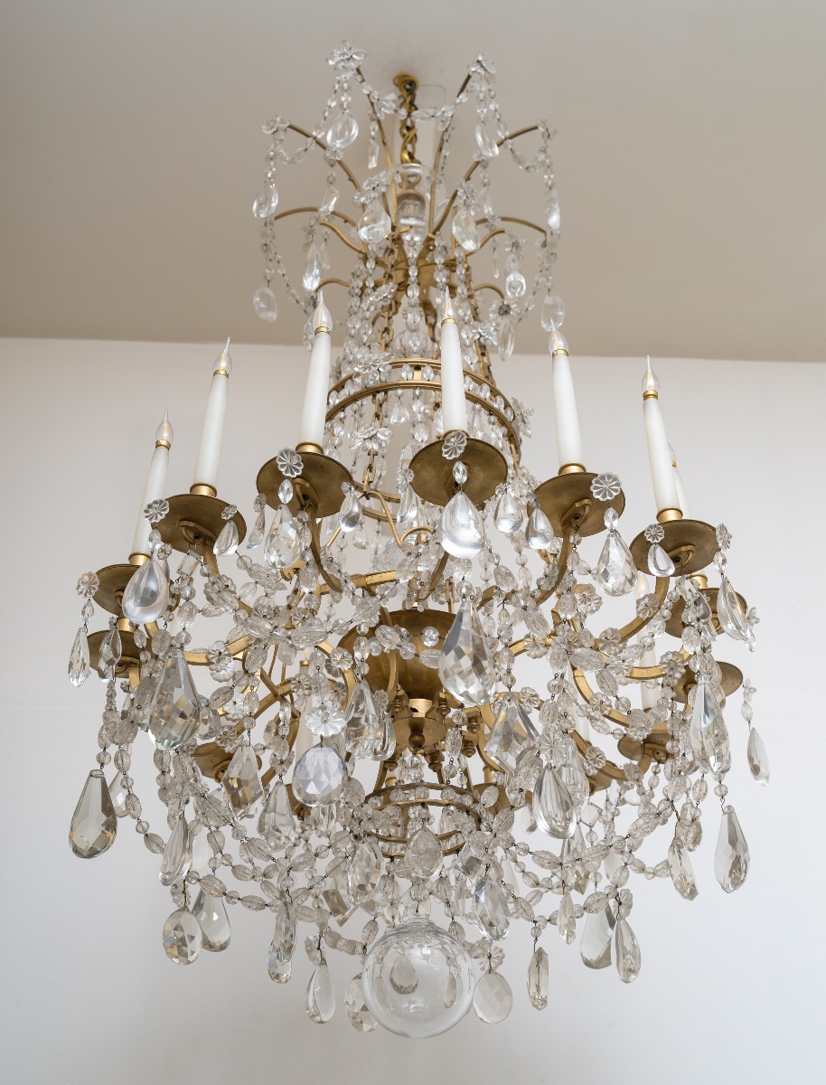 Grand lustre Louis XVI modèle "Marie-Antoinette"  Circa 1870-photo-3