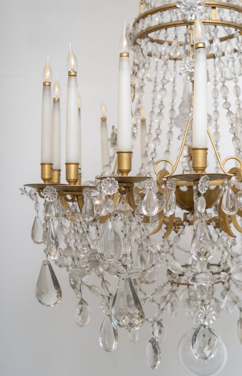Grand lustre Louis XVI modèle "Marie-Antoinette"  Circa 1870-photo-2