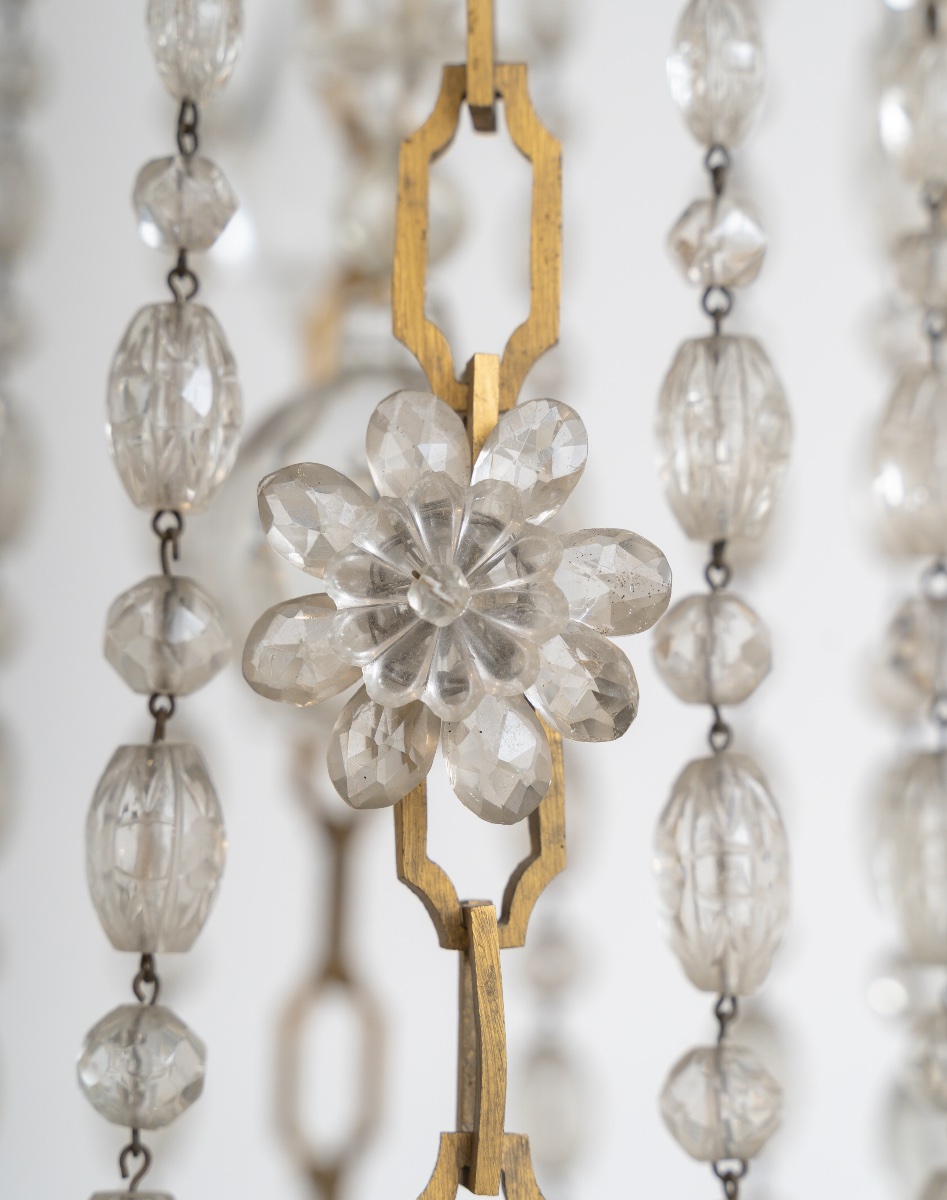 Grand lustre Louis XVI modèle "Marie-Antoinette"  Circa 1870-photo-5