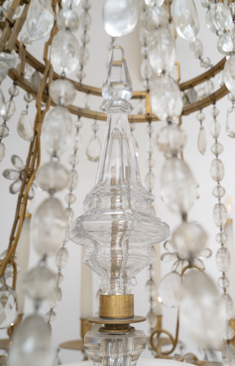 Grand lustre Louis XVI modèle "Marie-Antoinette"  Circa 1870-photo-7