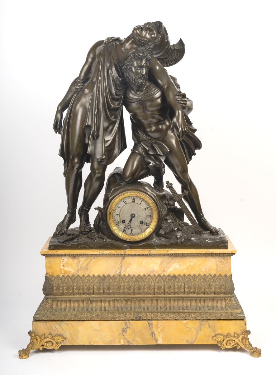 Monumentale pendule représentant Achille et Patrocle, Circa 1830